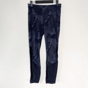 Lululemon gray camo mesh back high waisted yoga leggings size 6